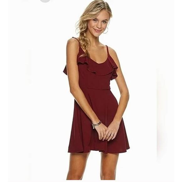 Altar'd State Dresses & Skirts - NWT Altar'd State Red Ruffle Fit & Flare Skater Dress size M